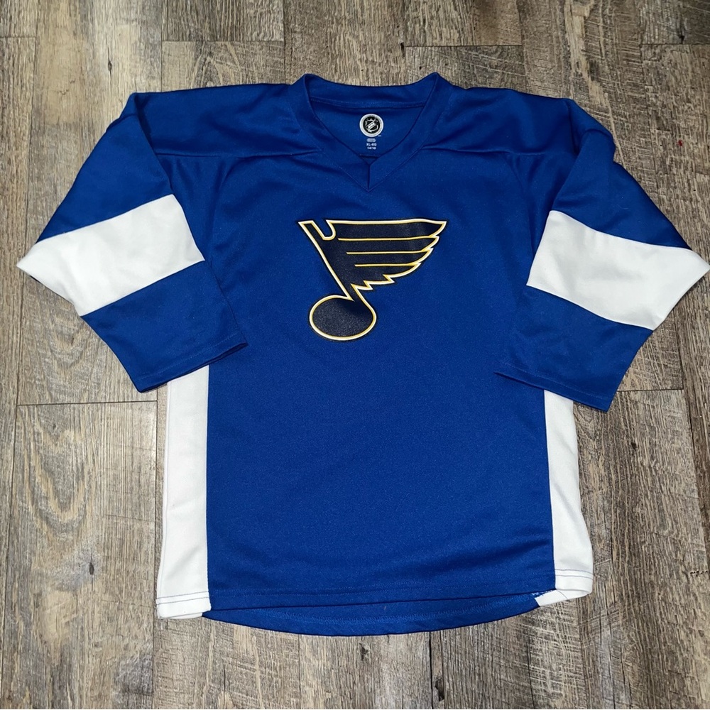St. Louis Blues Hockey Jersey Youth Xtra‎ Large 14-16 NHL Licensed Blue White